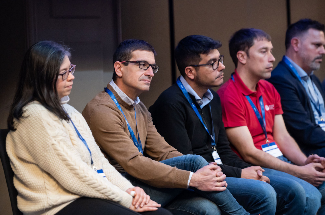 Some of the session speakers (left to right): Sandra Diaz (FZJ), Xavier Espinal (CERN), Nicolas Liampotis (GRNET), Javier Bartolome (BSC), Anders Sjöström (LUND). Photo made by Julie de Bellaing